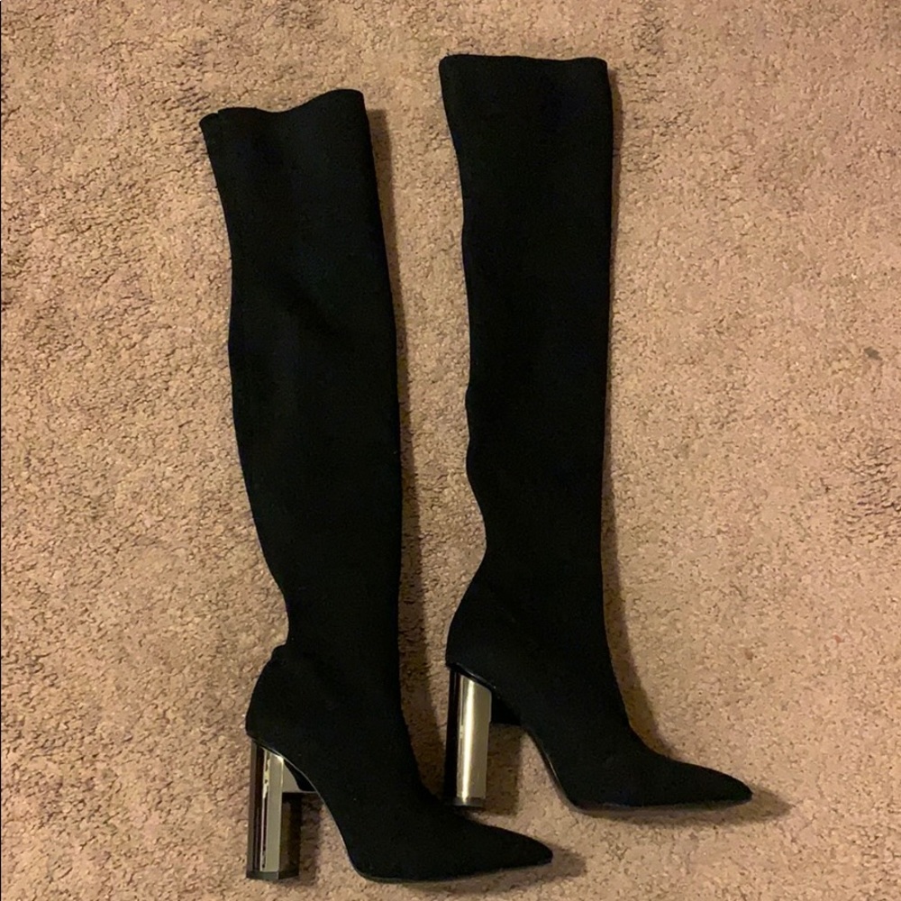 Zara OTK over the knee sock boots